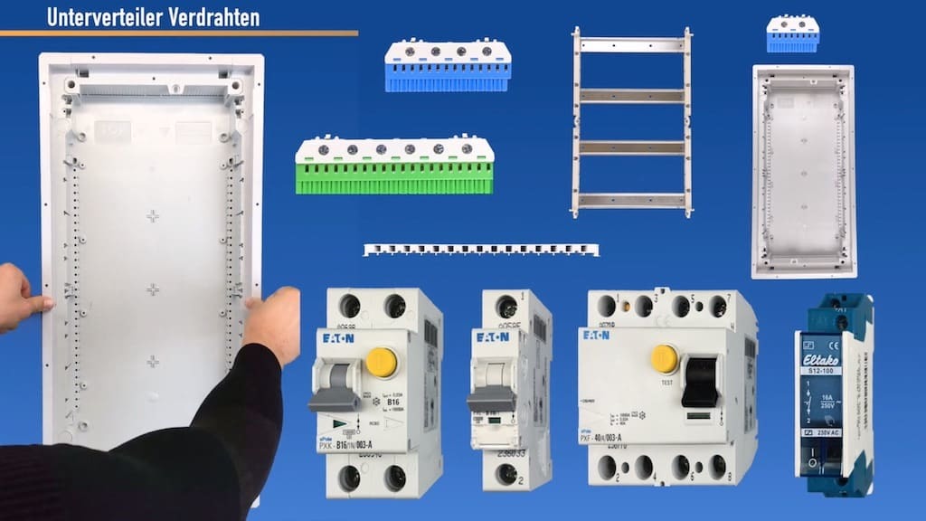 Unterverteiler verdrahten, Unterverteilung, Elektroinstallation, Ratgeber, Anleitung, Montage, Installieren, Elektgroverteiler, FI Schutzschalter, verdrahten