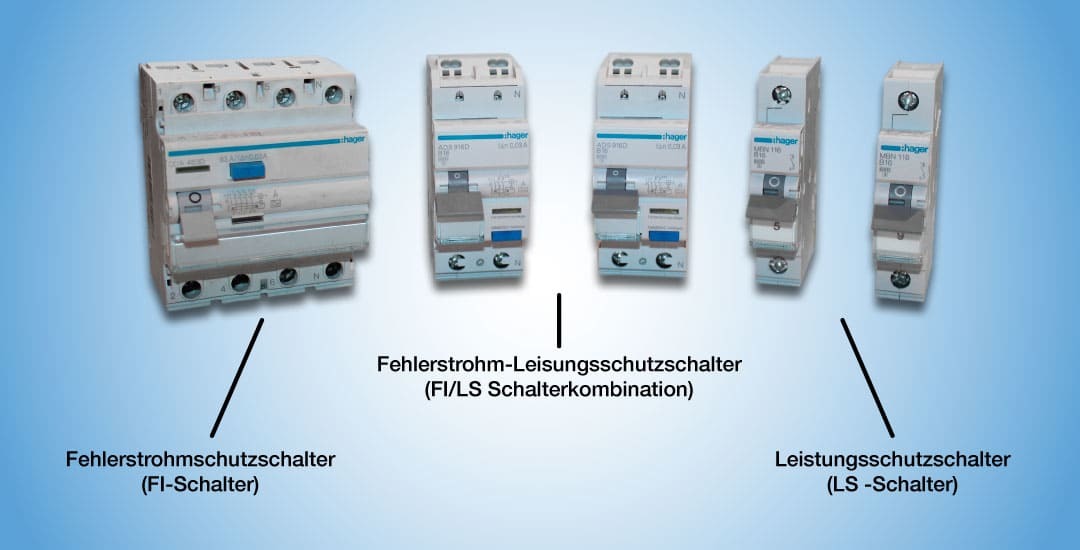 FI Schutzschalter, LS schalter, Unterverteiler