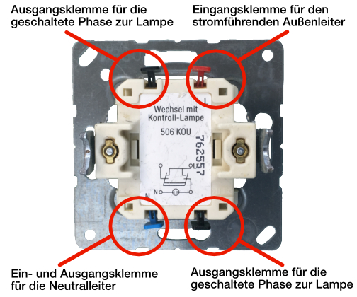Kontrollschalter, Kontrollschaltung, Elektroinstallation, Kontrollschalter anschließen, montieren, Anleitung 