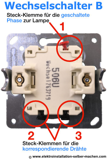 Wechselschaltung verdrahten, Wechselschalter richtig anschließen, wechselschaltung Anleitung
